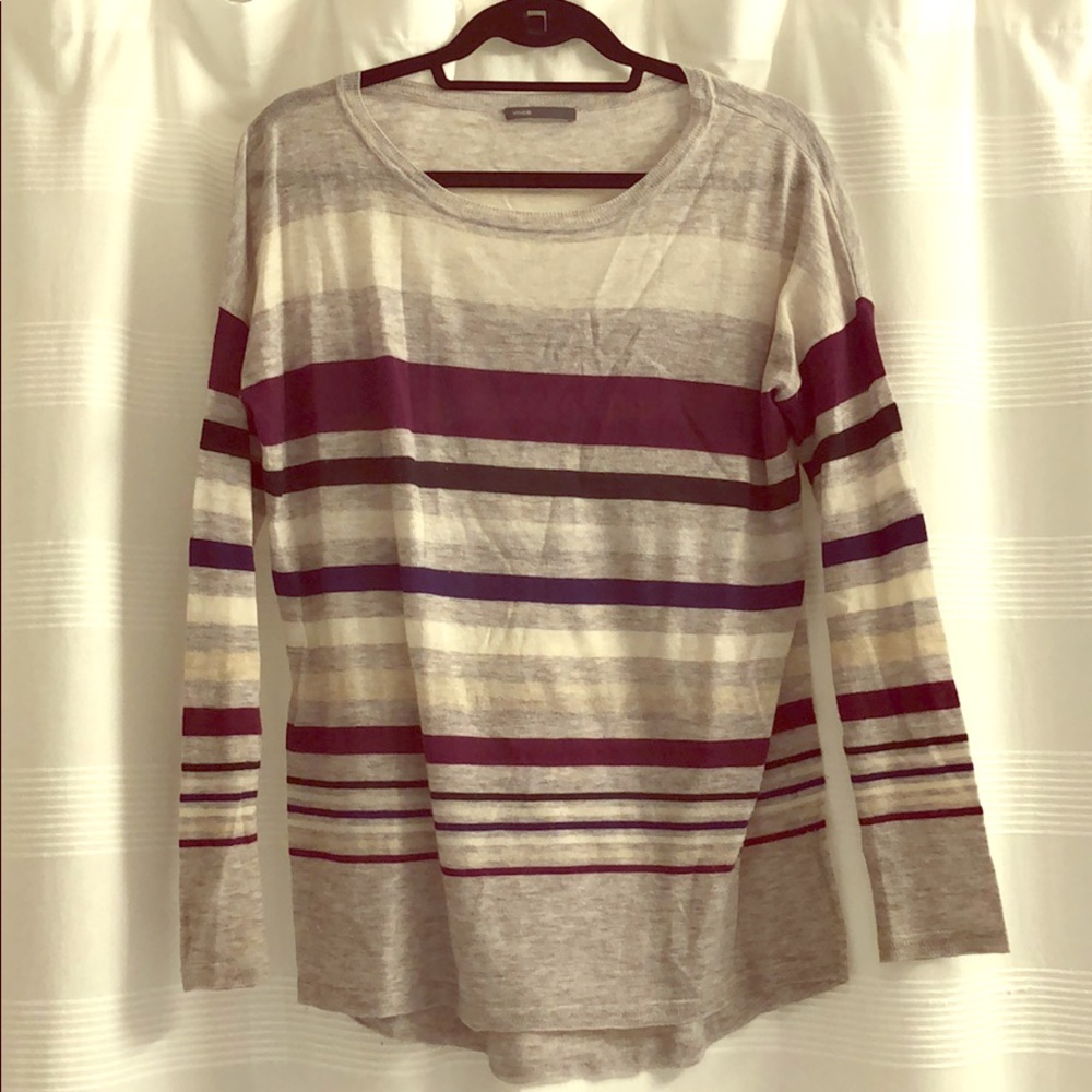 Vince Cashmere Striped Sweater